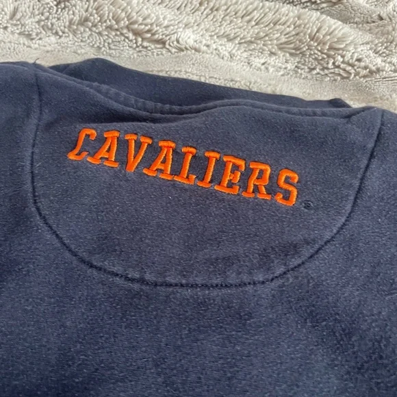 Colosseum Navy and Orange UVA Virginia Cavaliers Crewneck Sweater size Large - Picture 6 of 8